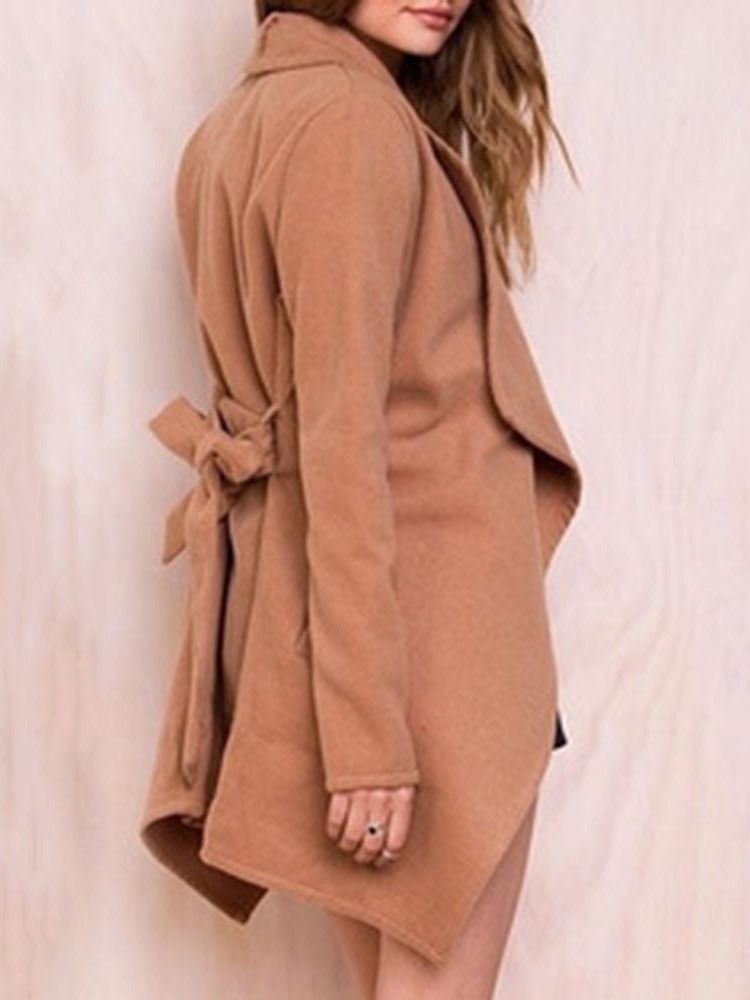 Wrapped Loose Mid-lengt Overcoat För Kvinnor