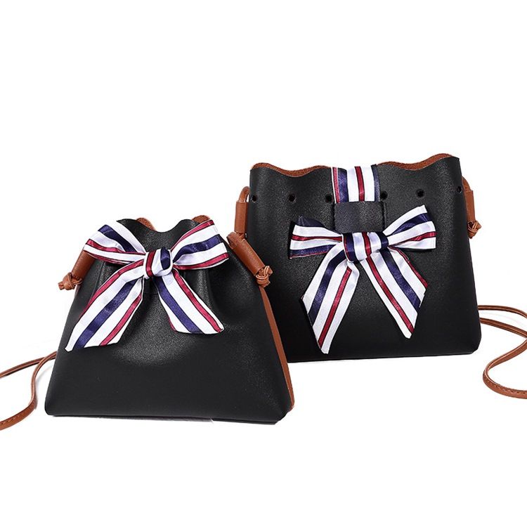 Bucket Shape Bowknot Handbag Scarf