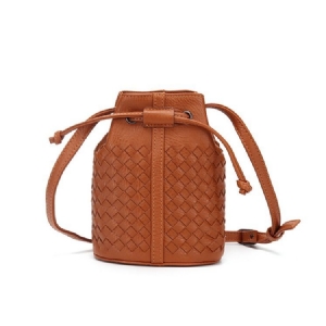 Bucket Shape Stickad Mini Crossbody Bag