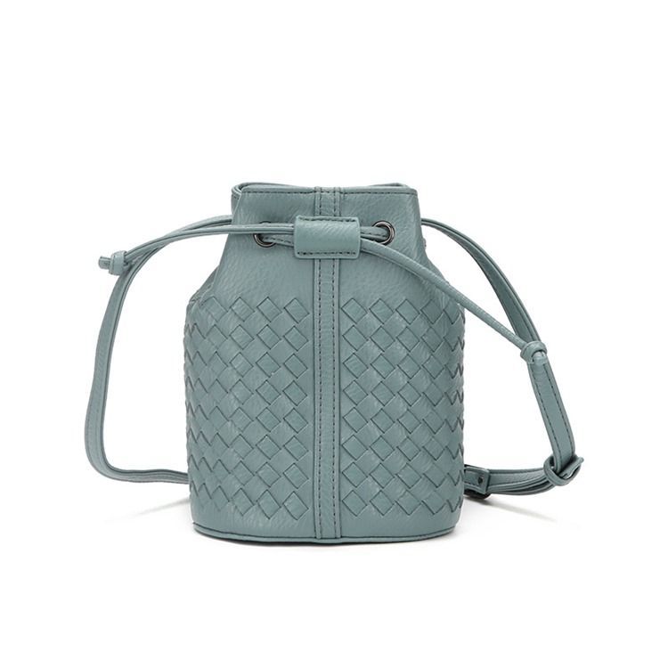 Bucket Shape Stickad Mini Crossbody Bag