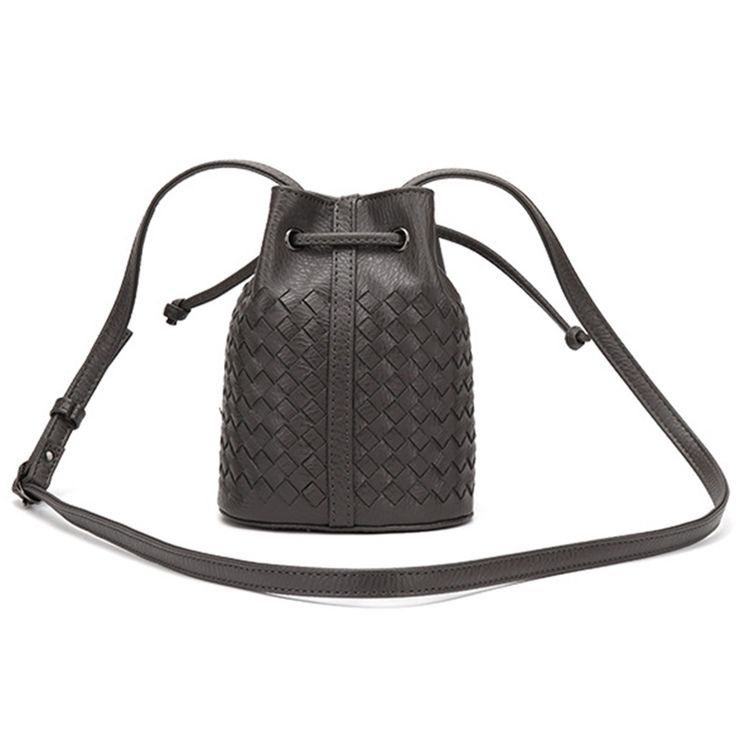 Bucket Shape Stickad Mini Crossbody Bag