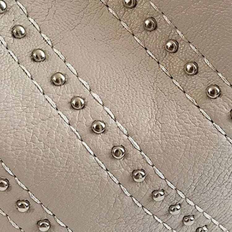 Fashion Plain Rivet Crossbody Bag