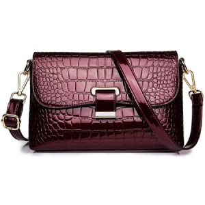 Mode Pu Alligator Crossbody Damväskor