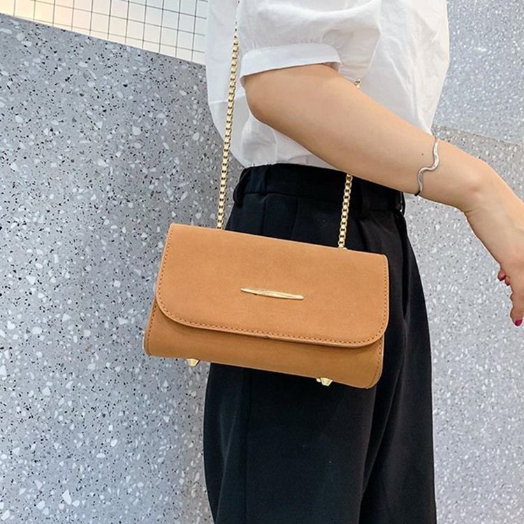 Plain Chain Rectangle Crossbody-väskor För Kvinnor