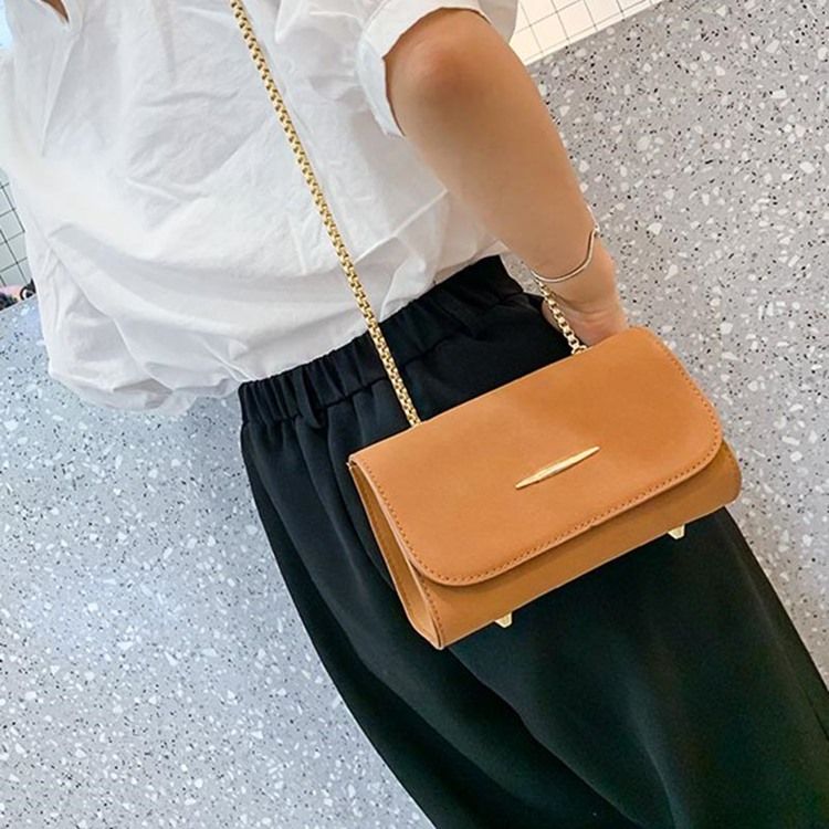 Plain Chain Rectangle Crossbody-väskor För Kvinnor