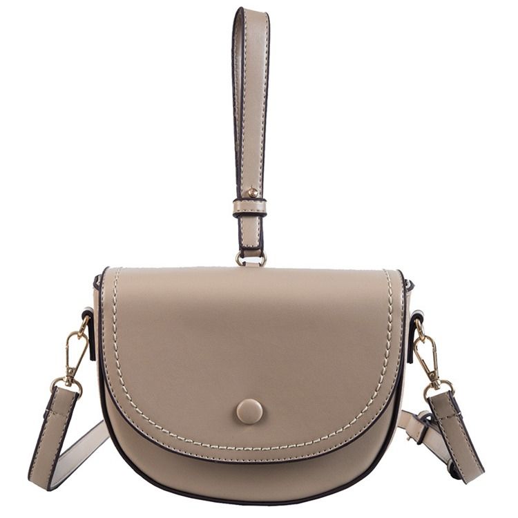 Plain Pu Saddle Soft Crossbody Väskor