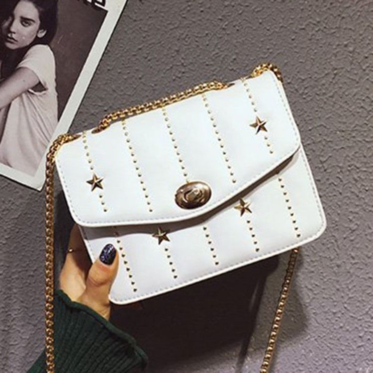 Rivet Pu Rectangle Crossbody Bags