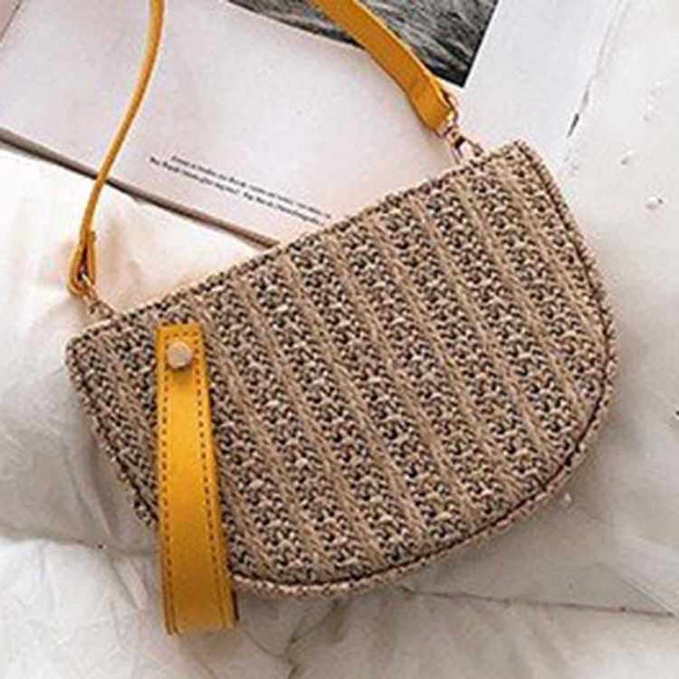 Straw Fashion Crossbody Väskor