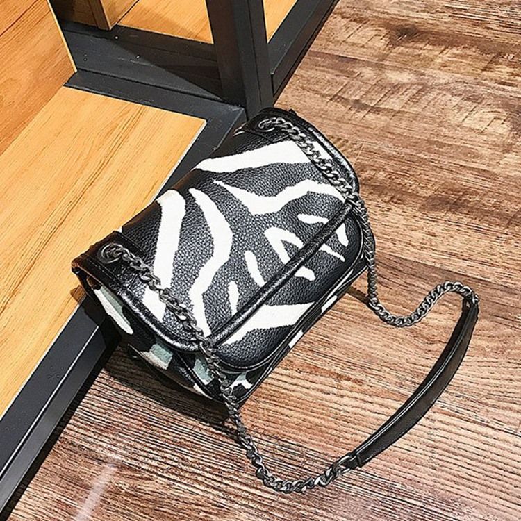 Zebra Stripe Crossbody Bag