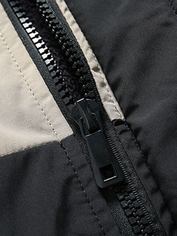 Hooded Pocket Standard Zipper European Dunjacka För Män