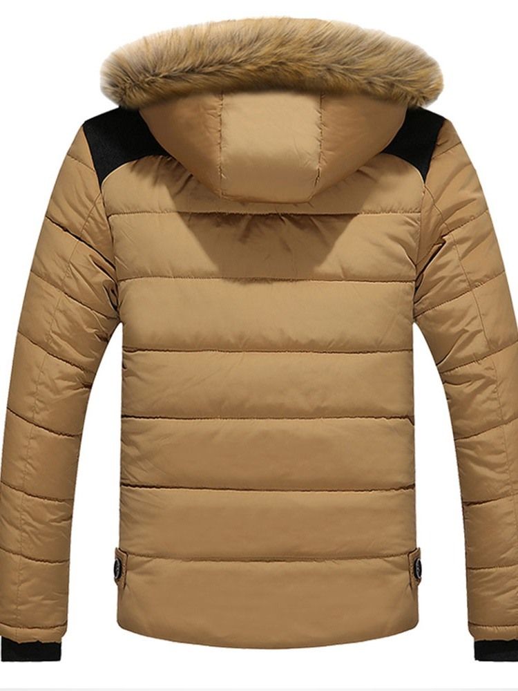 Hooded Zipper Standard Casual Dunjacka För Män