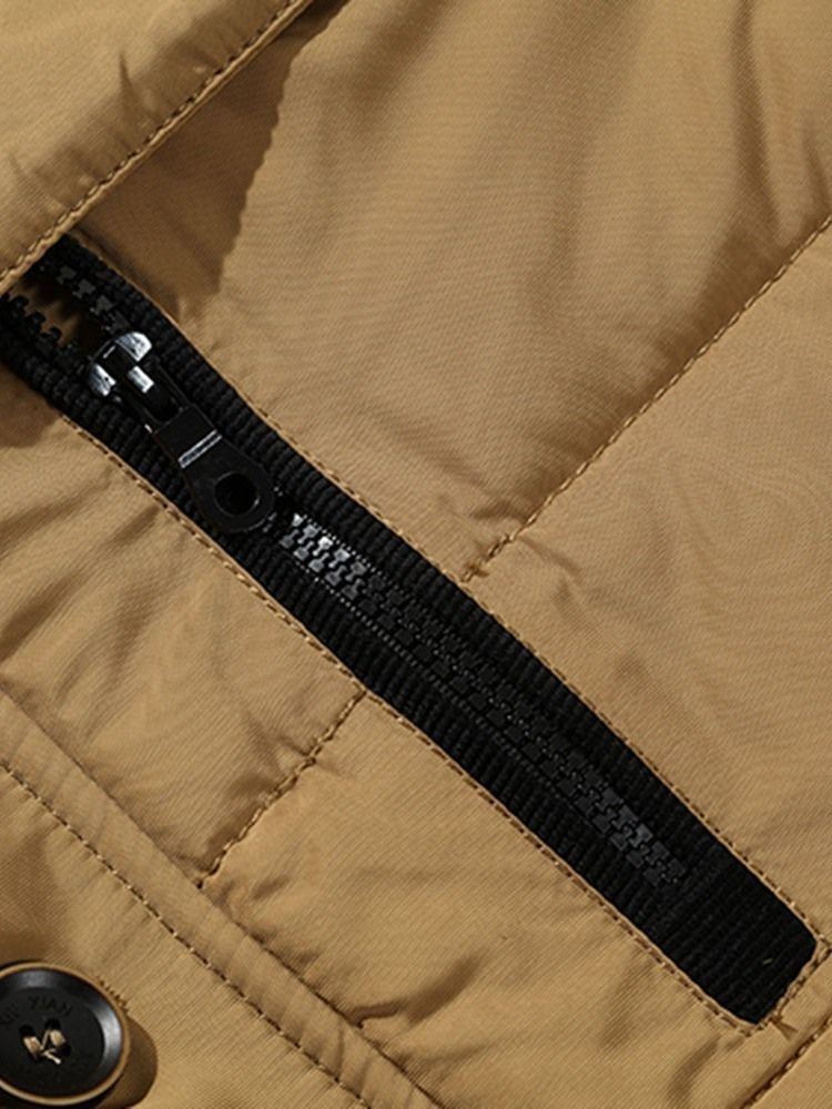 Hooded Zipper Standard Casual Dunjacka För Män