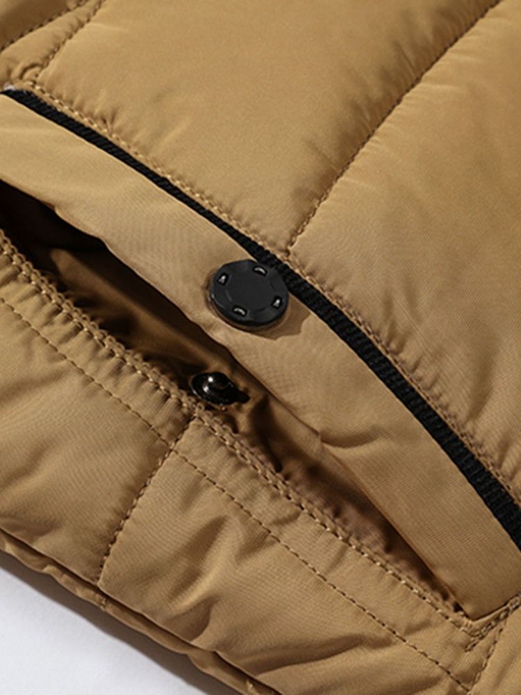 Hooded Zipper Standard Casual Dunjacka För Män