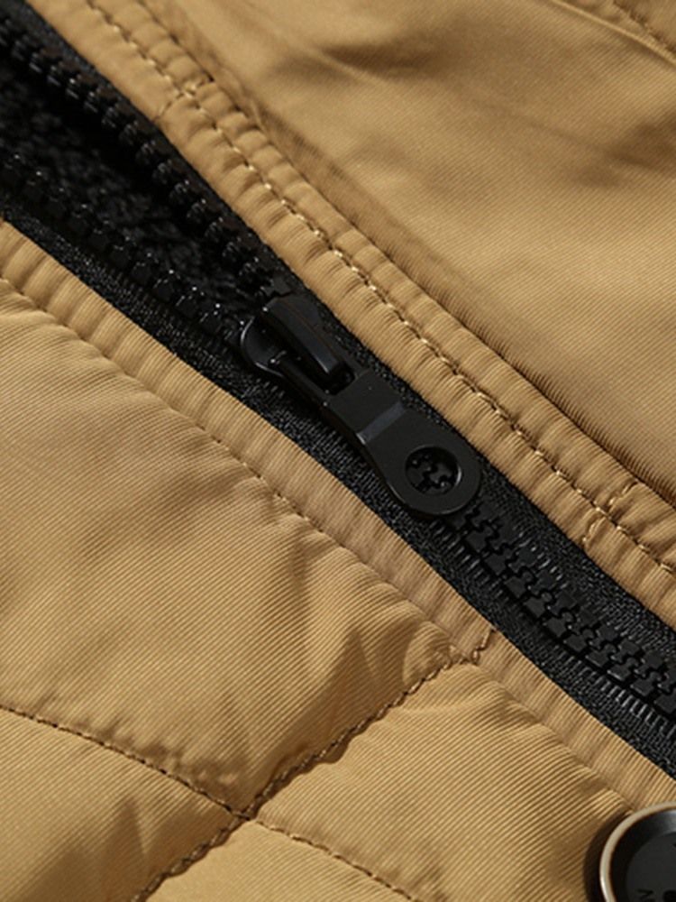 Hooded Zipper Standard Casual Dunjacka För Män