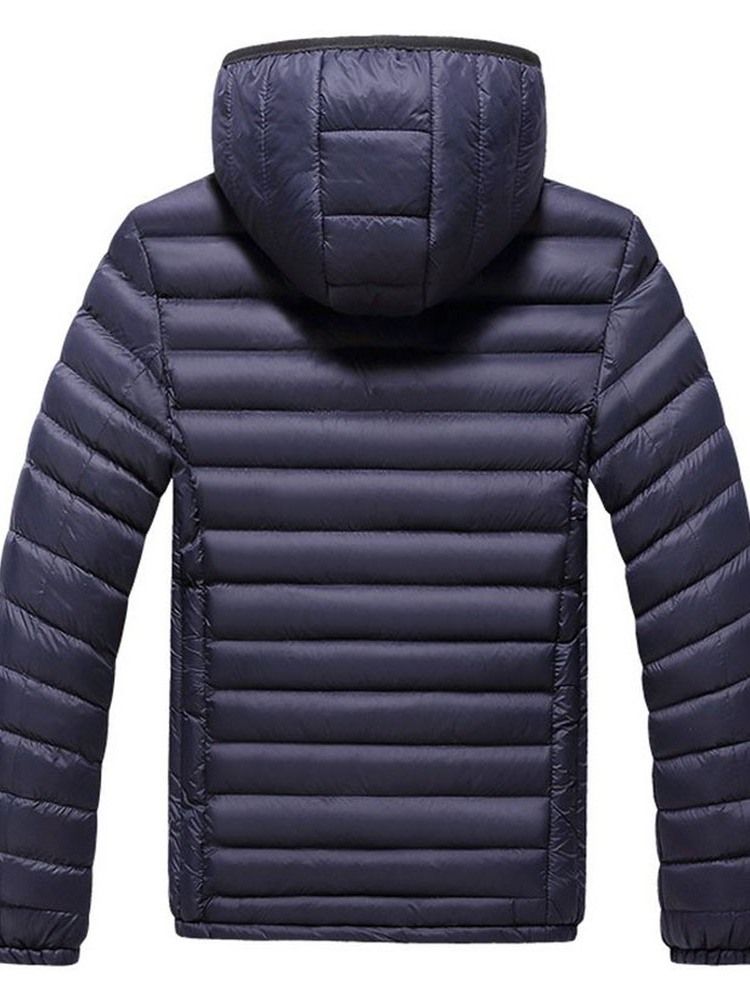 Hooded Zipper Standard Casual Herrjacka För Män