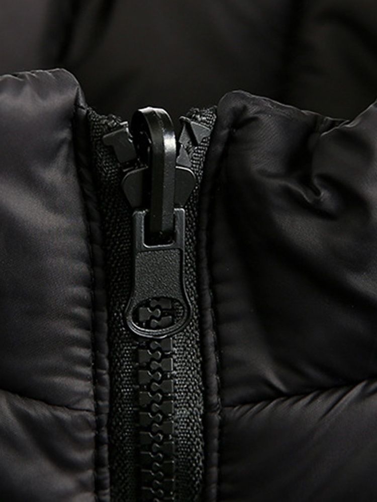 Mellanlängd Plain European Zipper Herrjacka För Män