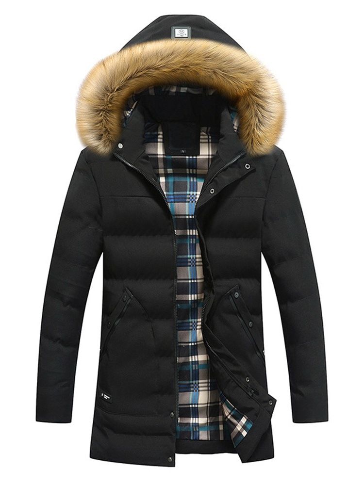 Plain Removable Hooded Thick Mens Quilted Coats