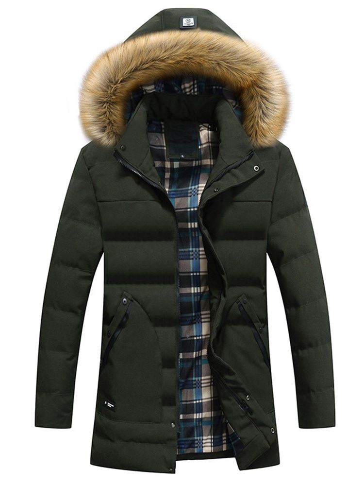 Plain Removable Hooded Thick Mens Quilted Coats