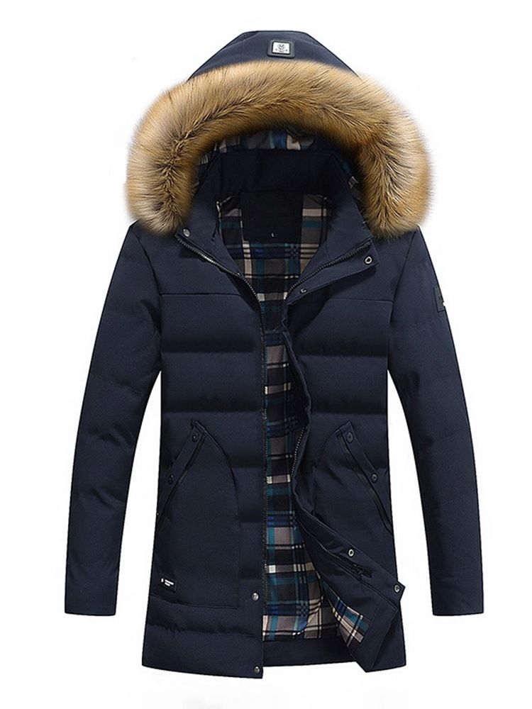 Plain Removable Hooded Thick Mens Quilted Coats