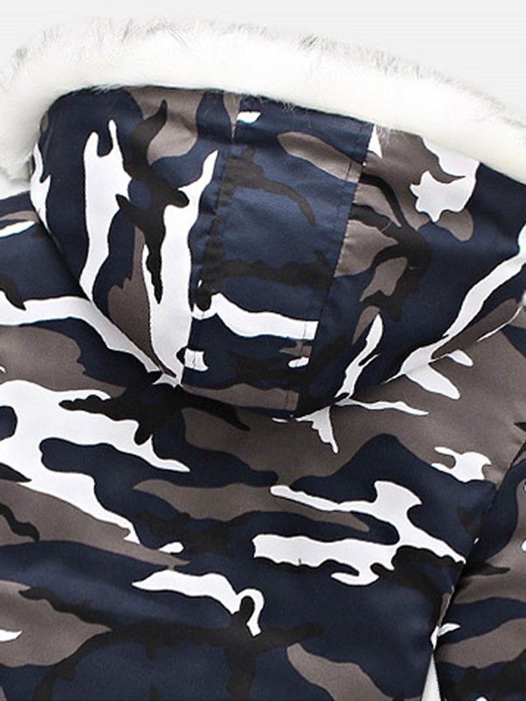 Zip Camouflage Thicken Warm Men's Winter Coat