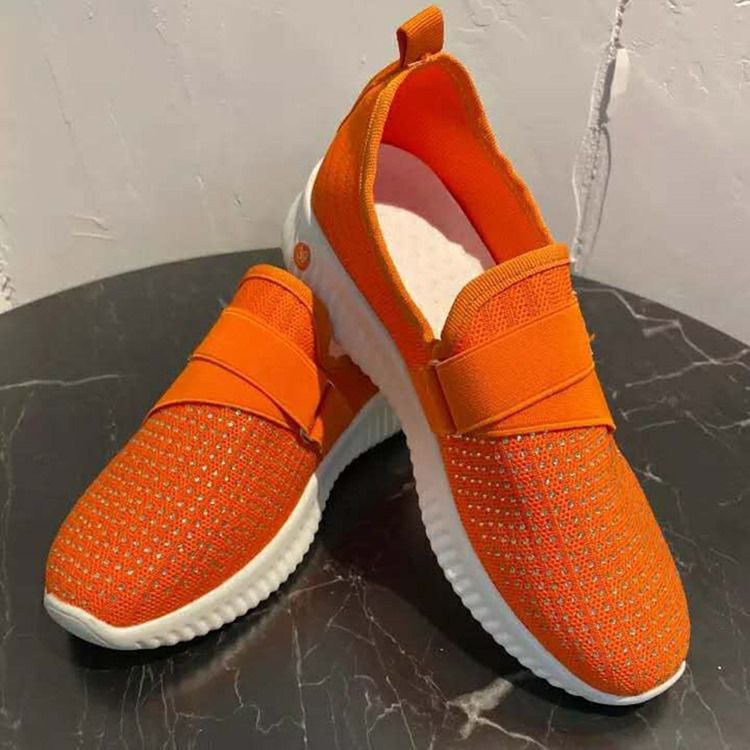 Dam Slip-on Rhinestone Round Toe Casual Sneakers