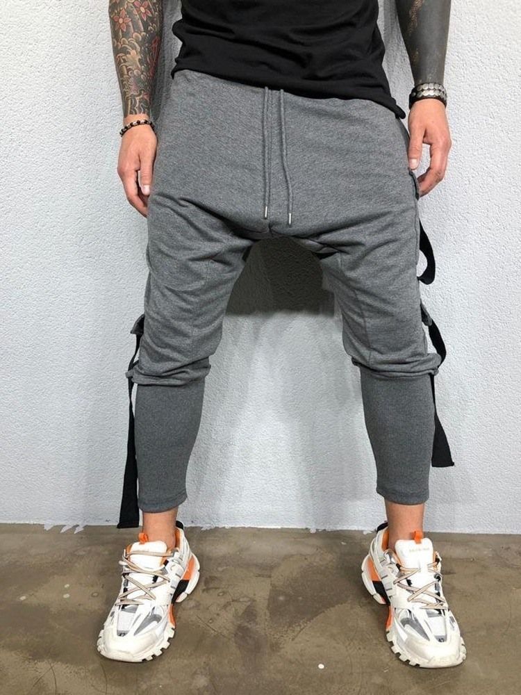 Baggy Byxor För Män Pocket Spring Casual Pants