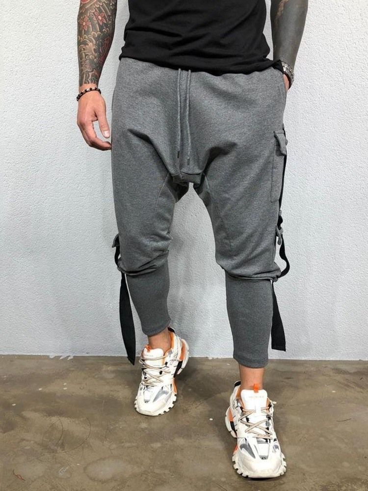 Baggy Byxor För Män Pocket Spring Casual Pants