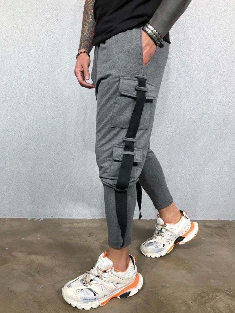 Baggy Byxor För Män Pocket Spring Casual Pants