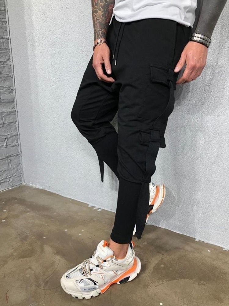 Baggy Byxor För Män Pocket Spring Casual Pants