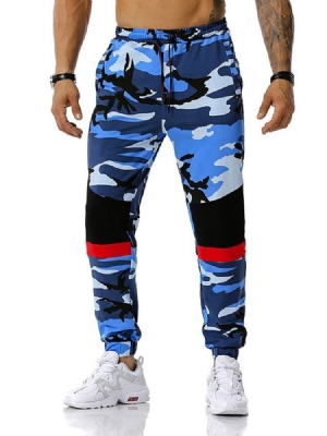 Camouflage Print Pencil Pants Casual Mid Waist Casual Men's Pants