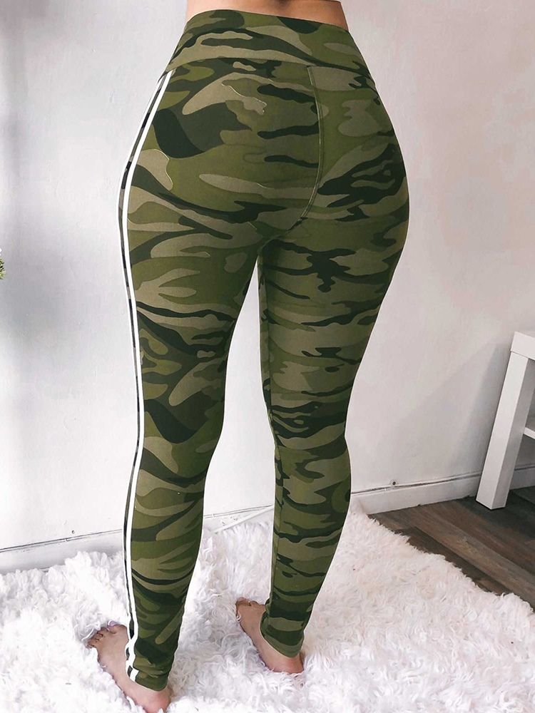 Dam Camouflage Skinny Print High-waist Casual Pants