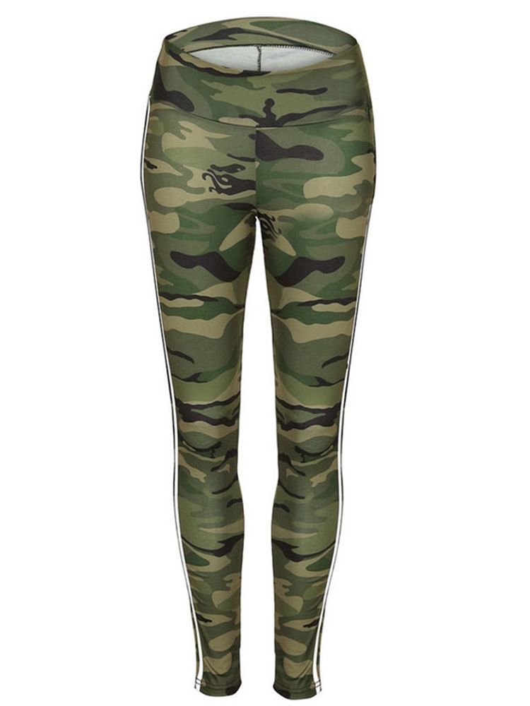 Dam Camouflage Skinny Print High-waist Casual Pants