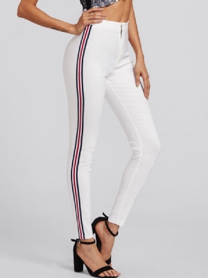 Dam Skinny Stripe Full Length Pencil Pants Casual Pants