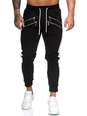 Lace-up Pencil Pants Lace-up Men's Byxor