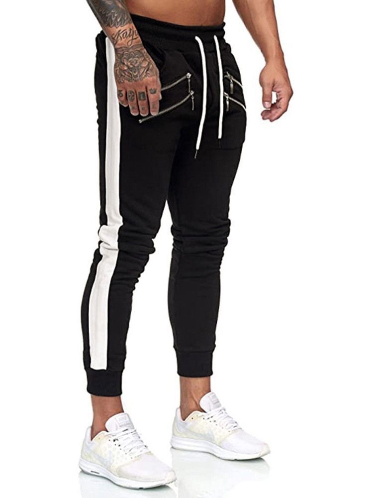 Lace-up Pencil Pants Lace-up Men's Byxor