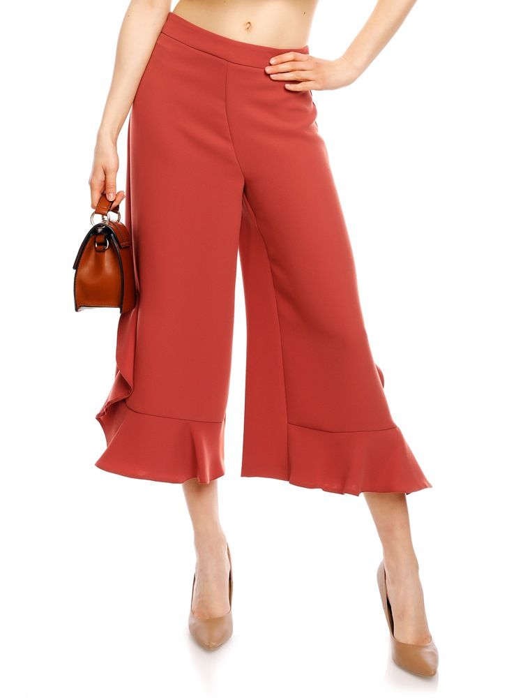 Loose Ruffles Wide Leg Women's Pants