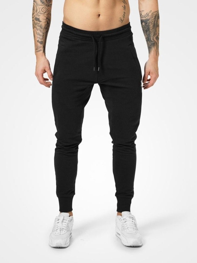 Pennbyxor För Män Plain Spring Lace-up Casual Pants