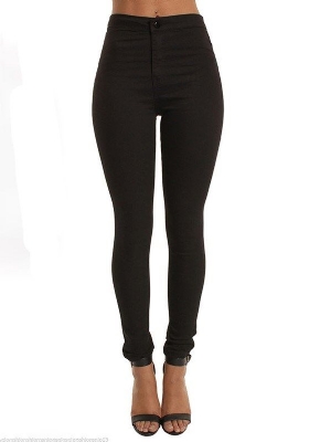 Plain Slim Mid-waist Dambyxor