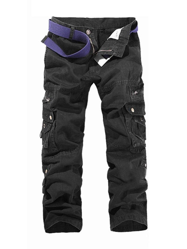 Pocket Style Zipper Men's Byxor