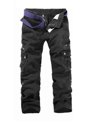 Pocket Style Zipper Men's Byxor