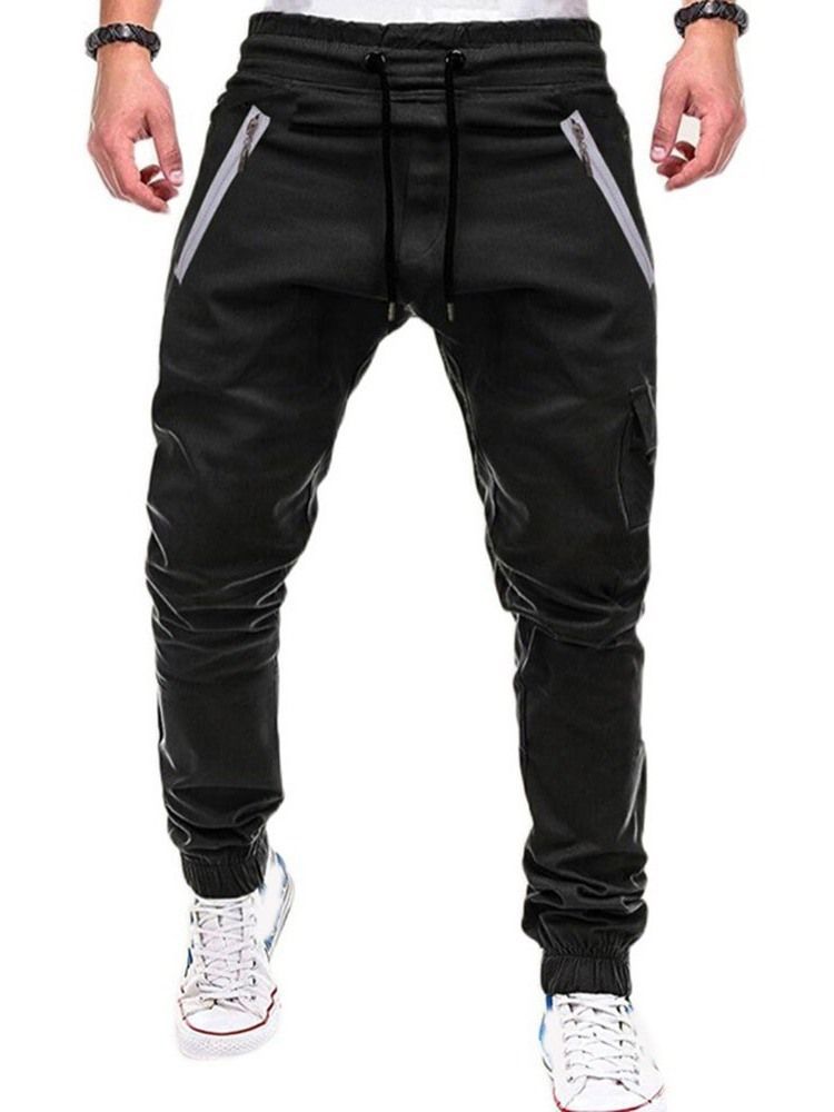 Print Camouflage Pencil Pants Lace-up Casual Men's Pants