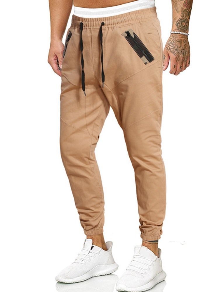 Print Camouflage Pencil Pants Lace-up Casual Men's Pants