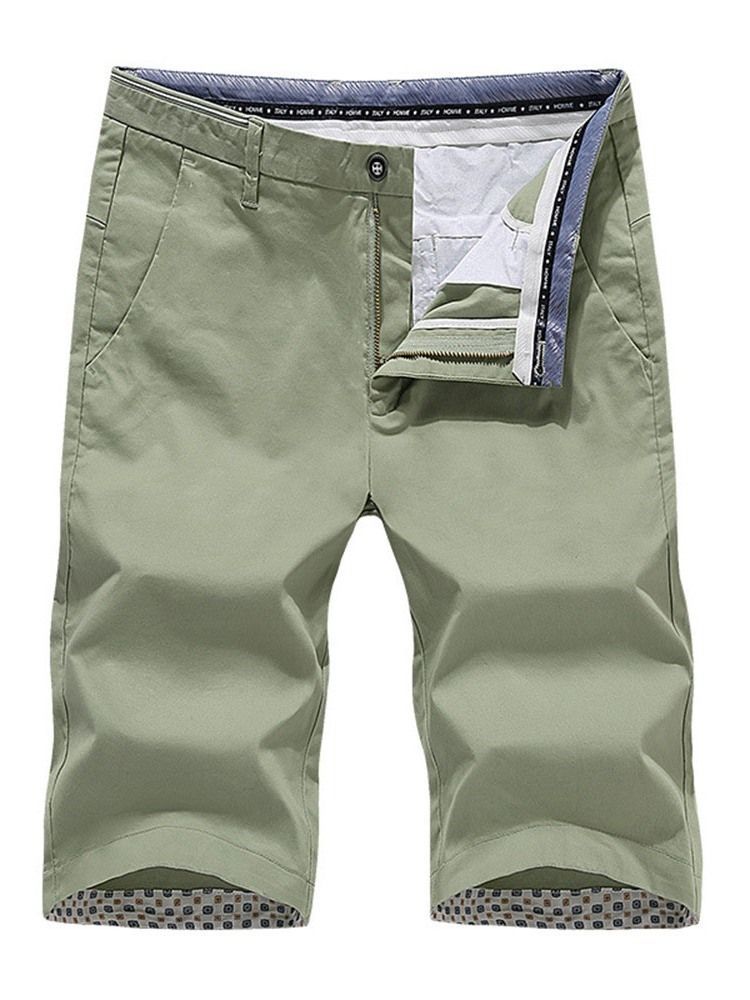 Straight Pocket Thin Summer Mens Mid Waist Casual Pants