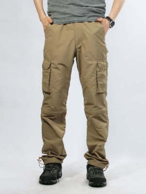 Thin Pocket Plain Zipper Herr Byxor