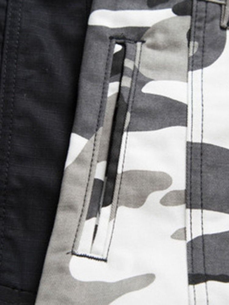 Total Camouflage Button Mens Byxor